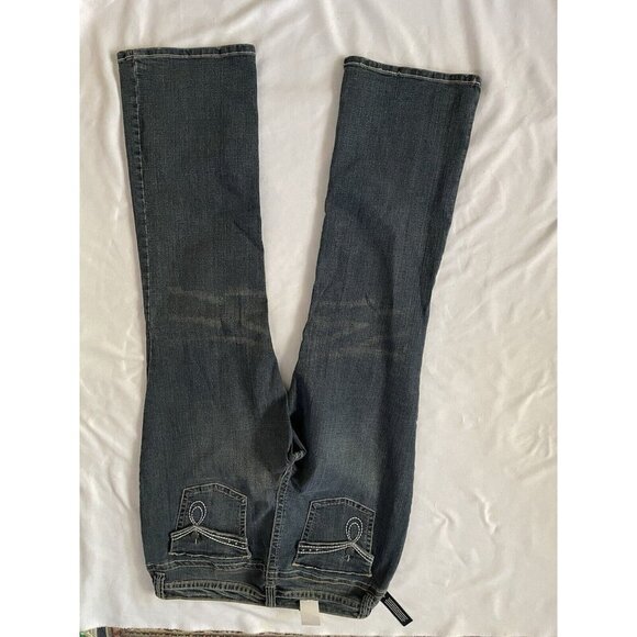 A.N.A Woman Dark Wash Low Rise Fashion Boot Cut Jeans 16W Modern Fit Cotton Blen - Picture 4 of 10